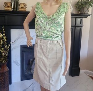 Emporio Armani Cream Pencil Skirt Sz 42/8